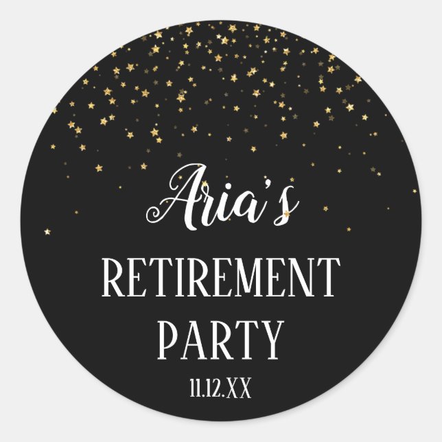 Adesivo Confetti Dourado sobre selos de envelopes de apose (Frente)