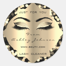 Adesivo Confetti Sepia Glitter Dourado Lash Cleaner Makeup