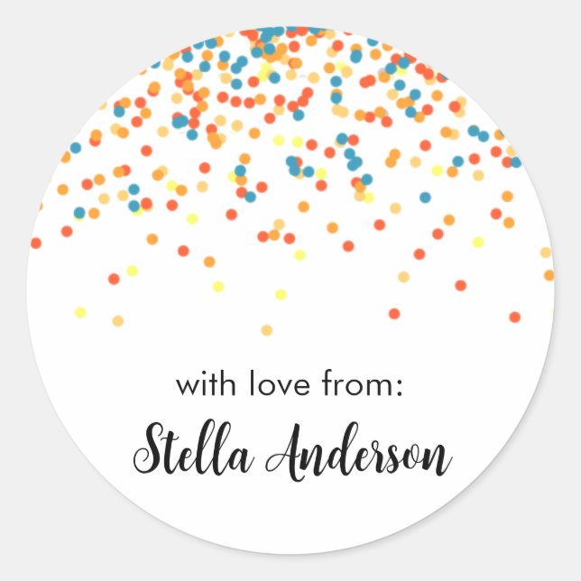 Adesivo Confetti Stickers - Garota Obrigado Genérica (Frente)