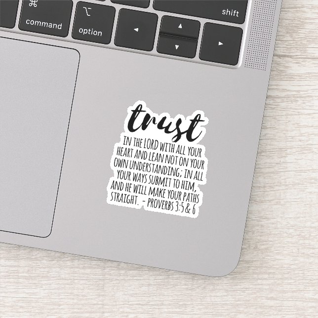 Adesivo Confiança no Lorde Proverbs 3:5-6 (Detalhe)