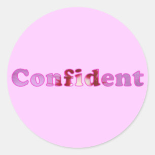 Adesivo Confiante com flores cor-de-rosa