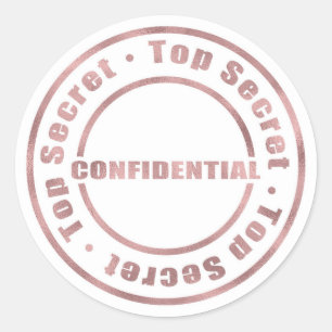 Adesivo Confidencial Secreto Rosa Dourado Glam Moderno