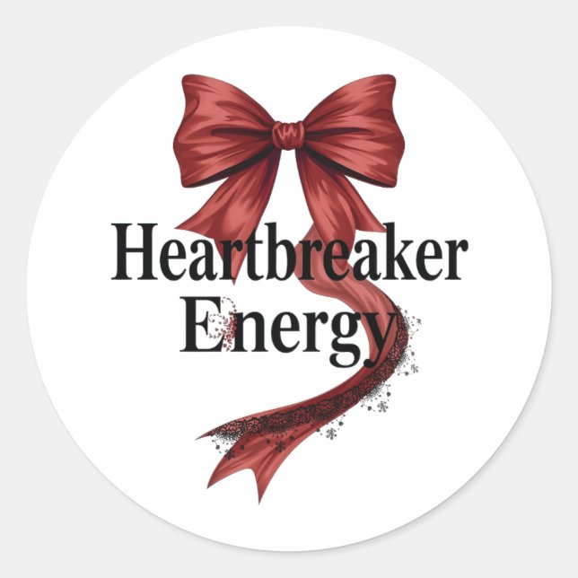 Adesivo Confident "Heartbreaker Energy" Quote (Frente)