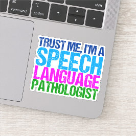 Adesivo Confie em mim, eu sou um Laptop patologista de lín