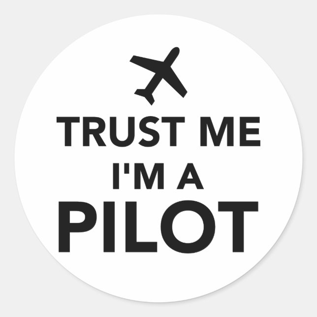 Adesivo Confie em mim, sou piloto (Frente)