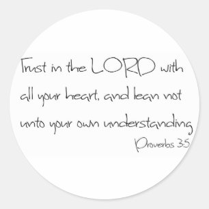 Adesivo Confie no LORD com todo o seu coração