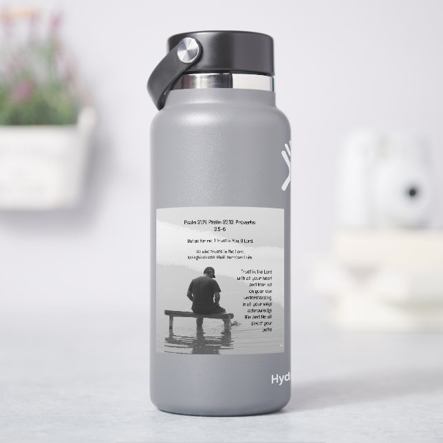 Adesivo Confie no Senhor, confortando a Bíblia de Upliftin (HidroFlask)