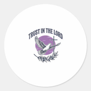 Adesivo Confie no Senhor Design de Camiseta Cristã Pombo (