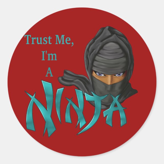 Adesivo Confie que eu mim é um Ninja (Frente)