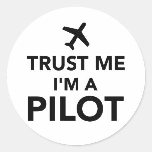 Adesivo Confie que eu mim é um piloto