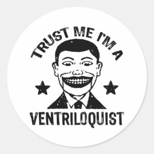 Adesivo Confie que eu mim é um Ventriloquist