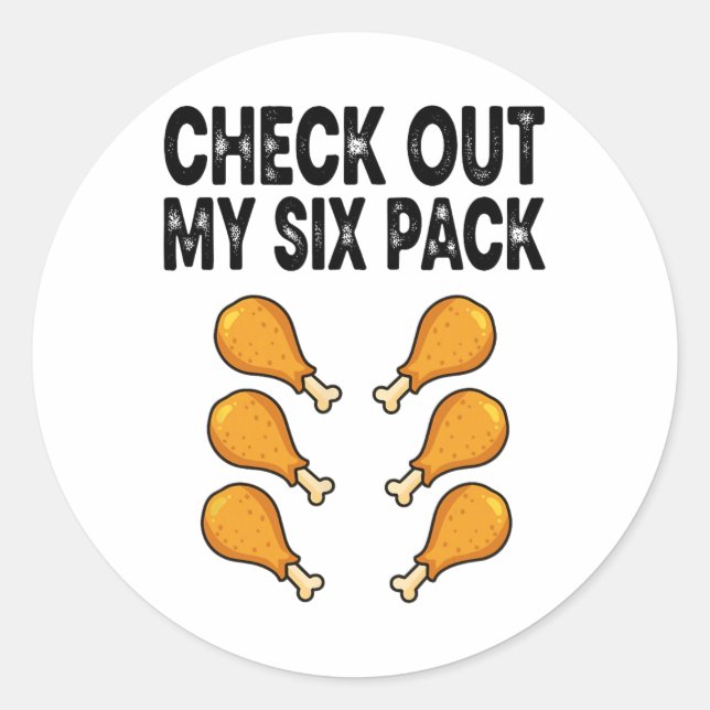 Adesivo Confira Meu Seis Pack de Coxa de Frango (Frente)