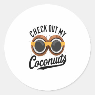 Adesivo Confira Meus Cocos Humor Divertido de Praia Tropic