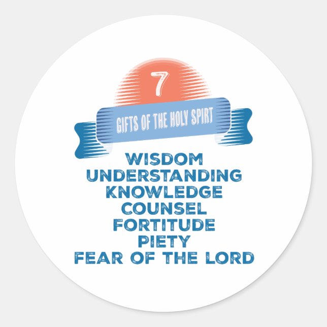 Adesivo Confirmação 7 Presentes do Espírito Santo (Frente)