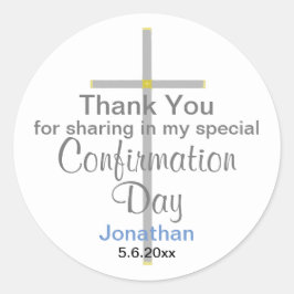 Adesivo Confirmação Filho Obrigado Palavras Redondas