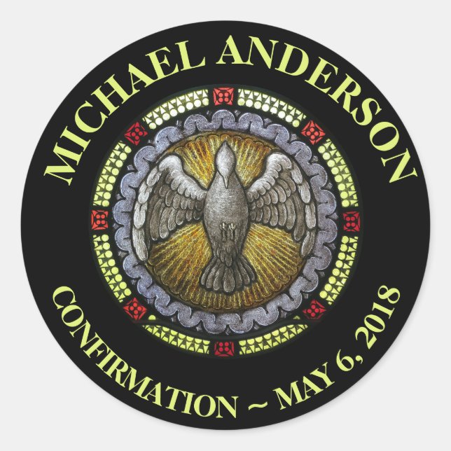 Adesivo Confirmação RCIA do Vidro Conservado Espírito Sant (Frente)