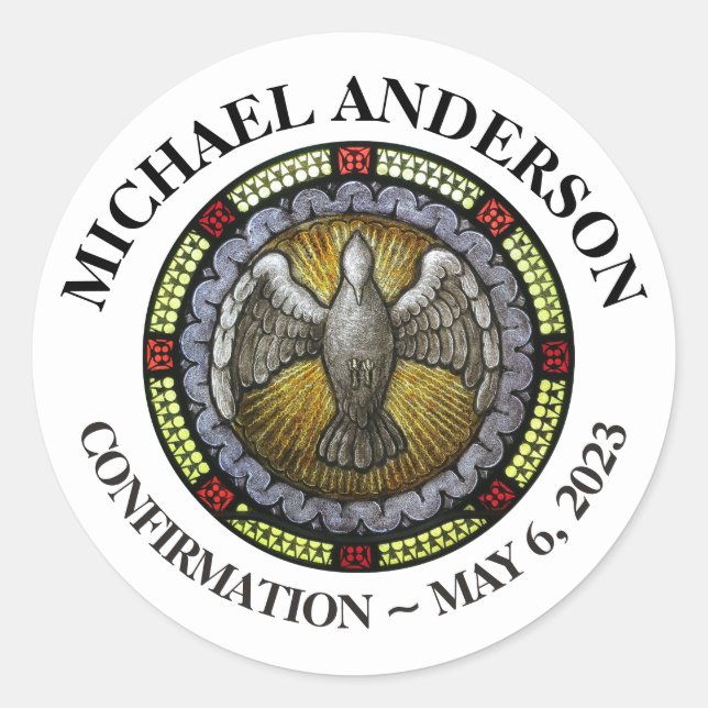 Adesivo Confirmação RCIA do vitral do Espírito Santo (Frente)