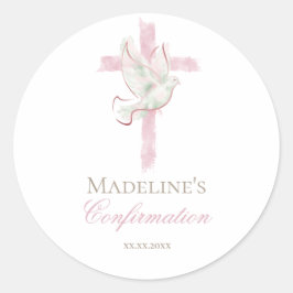 Adesivo Confirmation pink cross