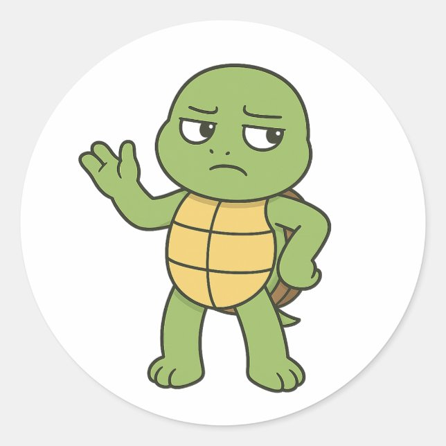 Adesivo Confused turtle (Frente)