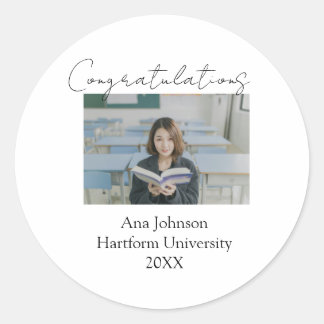 Adesivo Congratulations photo graduate name university yea