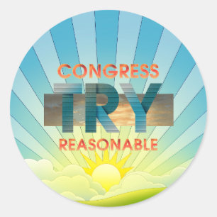 Adesivo Congresso da TEA, Tente Razoável
