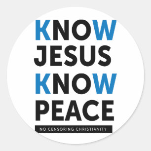 Adesivo Conheça Jesus Conheça Paz, Sem Censura