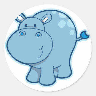 Adesivo Conheça o Hippo Azul!
