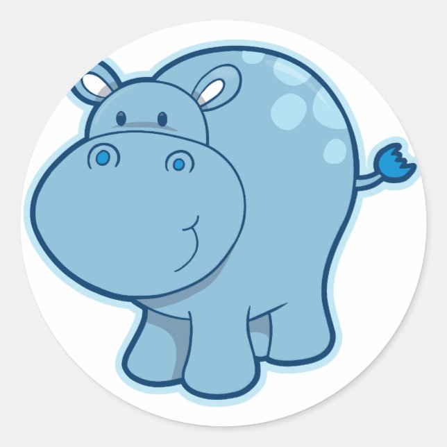 Adesivo Conheça o Hippo Azul! (Frente)