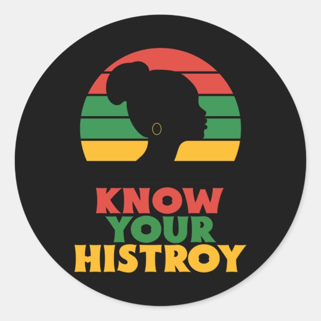 Adesivo Conheça Sua História  (Frente)