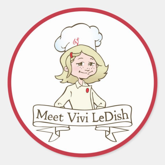Adesivo Conheça Vivi LeDish Stickers (Frente)