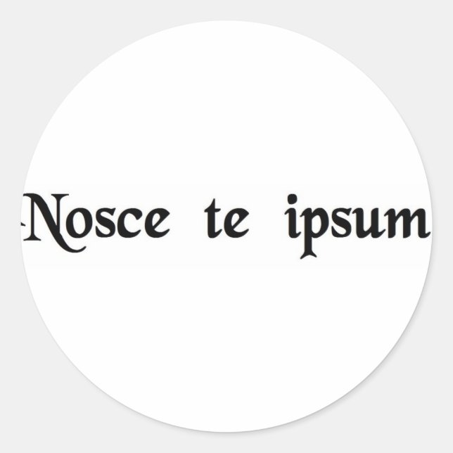 Adesivo Conhece-te a ti mesmo. (Frente)