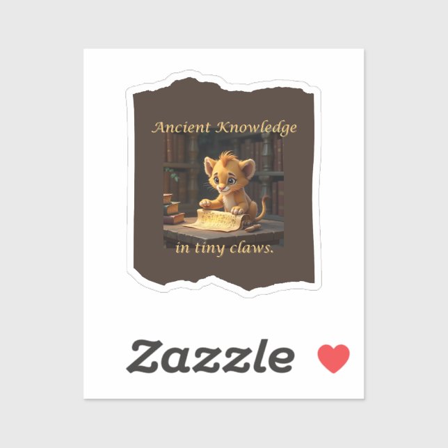 Adesivo Conhecimento antigo em minúsculos coletes-punhetas (Folha)