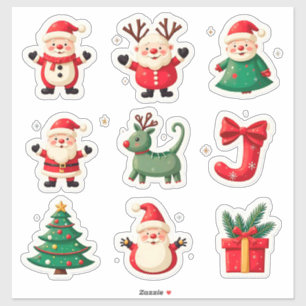 Adesivo Conjunto Colorido de Natal