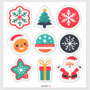Adesivo Conjunto Colorido de Natal
