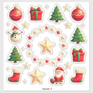 Adesivo Conjunto Colorido de Natal