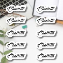 Conjunto de 10 | Nome de Script Elegante Pequeno