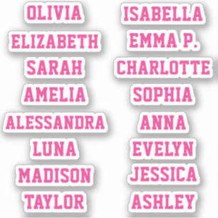 Adesivo Conjunto de 16 Nomes Personalizados de Equipe Espo