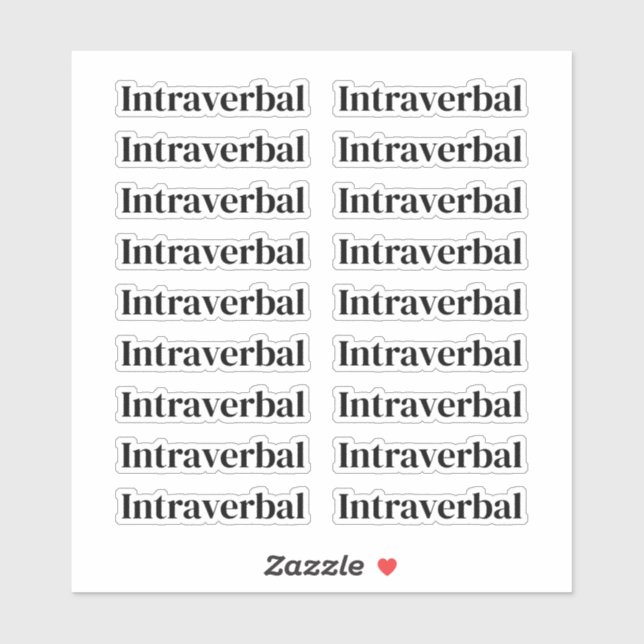 Adesivo Conjunto de 18 Rótulos ABA | Autocolantes Autismos (Folha)