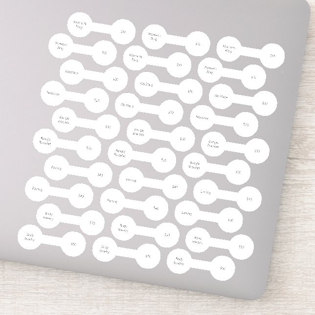 Adesivo Conjunto de 30 Jewelry Barbell - Venda 5 Produtos (Detalhe)