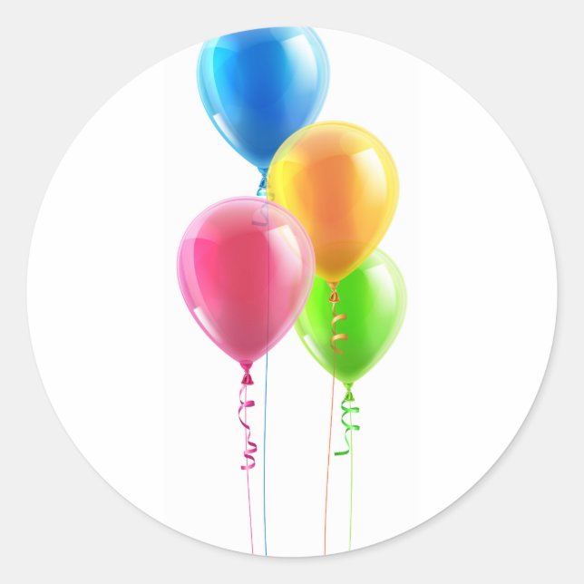 Adesivo Conjunto de balões de festa de aniversário (Frente)