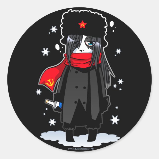 Adesivo Conjunto de bebados de Panda Soviética (Frente)