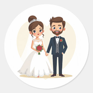 Adesivo Conjunto de Casais de Casamento