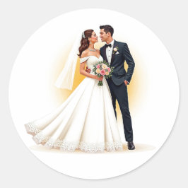 Adesivo Conjunto de Casais de Casamento Dreamy