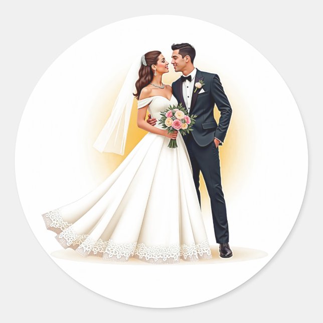 Adesivo Conjunto de Casais de Casamento Dreamy (Frente)