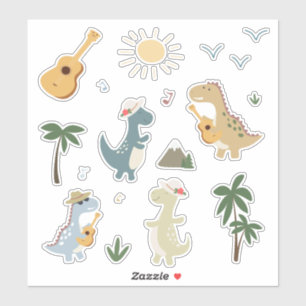Adesivo Conjunto de Dinossauro Bebê Fofo para Crianças Des