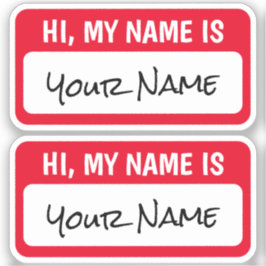 Adesivo Conjunto de Dois Altos Personalizados Meu Nome É S