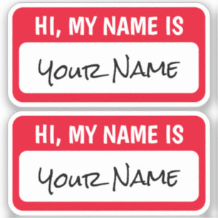 Adesivo Conjunto de Dois Altos Personalizados Meu Nome É S