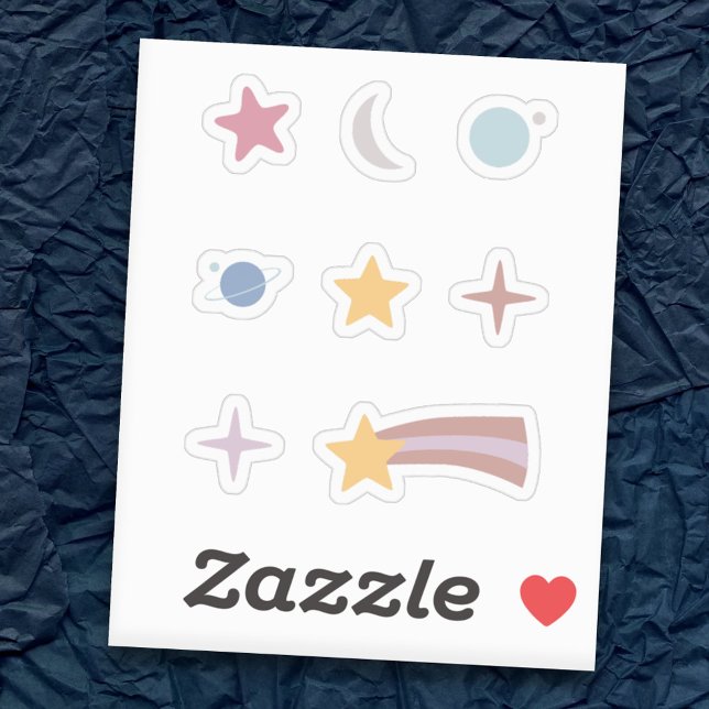 Adesivo Conjunto de Estrelas e Planetas (Stars and Planets Stickers Set)