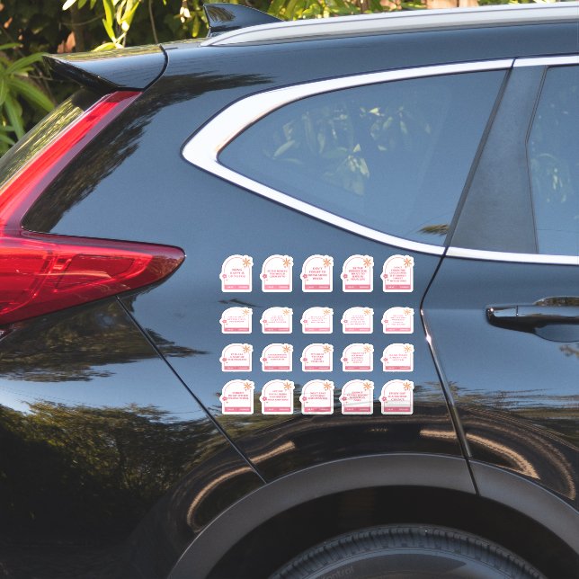 Adesivo conjunto de pacotes de lembretes diários (Lado do carro)