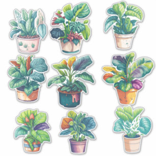 Adesivo Conjunto de Plantas Vedadas da Casa de Água